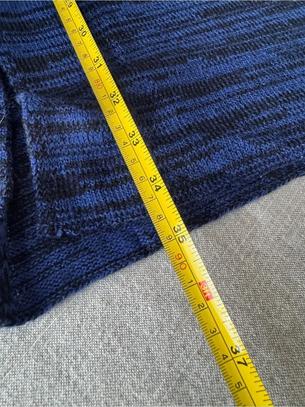 Blue Black Winter Scarf Accessory